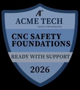 CNC Safety badge